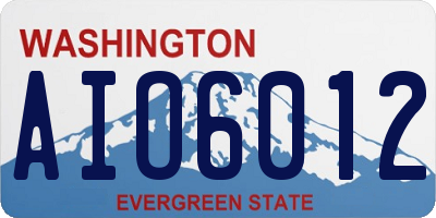 WA license plate AIO6012