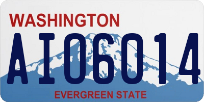 WA license plate AIO6014