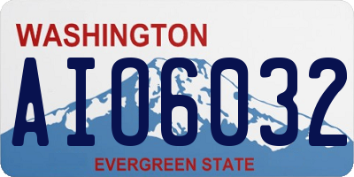 WA license plate AIO6032