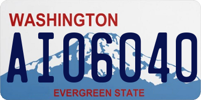 WA license plate AIO6040