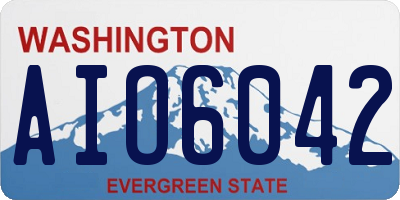 WA license plate AIO6042