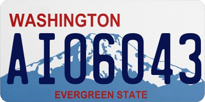 WA license plate AIO6043