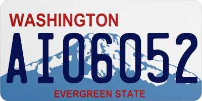 WA license plate AIO6052