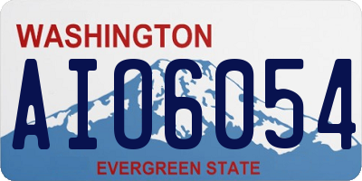 WA license plate AIO6054