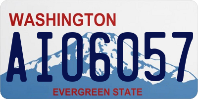 WA license plate AIO6057