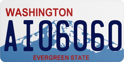 WA license plate AIO6060
