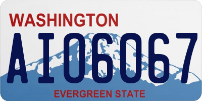WA license plate AIO6067