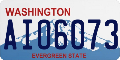 WA license plate AIO6073