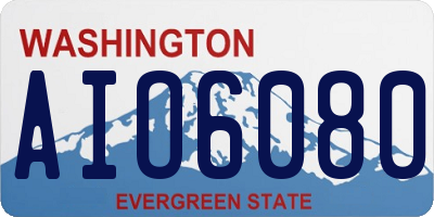 WA license plate AIO6080