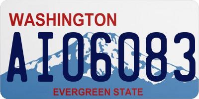 WA license plate AIO6083