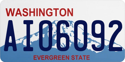 WA license plate AIO6092