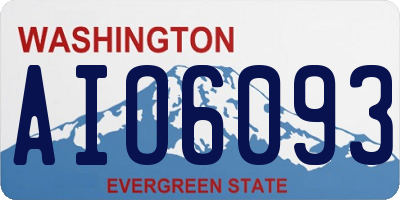 WA license plate AIO6093