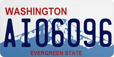 WA license plate AIO6096