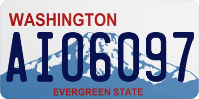WA license plate AIO6097
