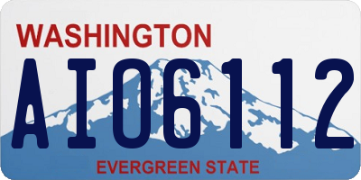 WA license plate AIO6112