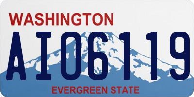 WA license plate AIO6119