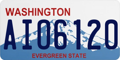 WA license plate AIO6120