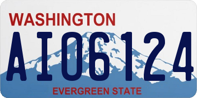 WA license plate AIO6124