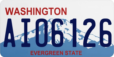 WA license plate AIO6126