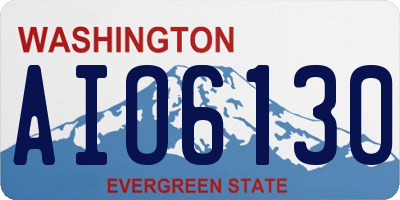 WA license plate AIO6130