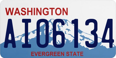 WA license plate AIO6134