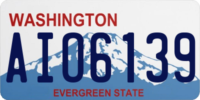 WA license plate AIO6139