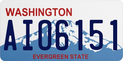 WA license plate AIO6151