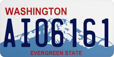 WA license plate AIO6161