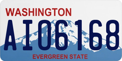 WA license plate AIO6168