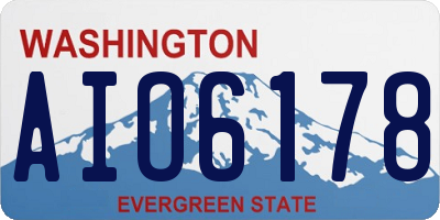 WA license plate AIO6178