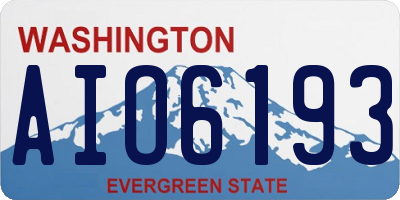 WA license plate AIO6193
