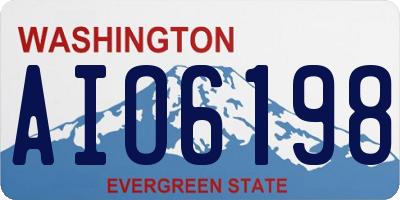 WA license plate AIO6198