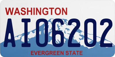 WA license plate AIO6202