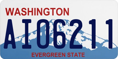 WA license plate AIO6211