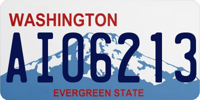 WA license plate AIO6213