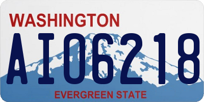 WA license plate AIO6218