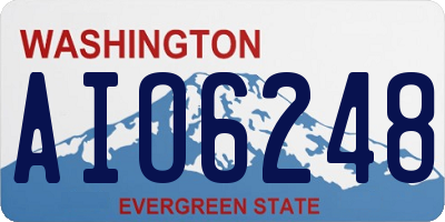 WA license plate AIO6248