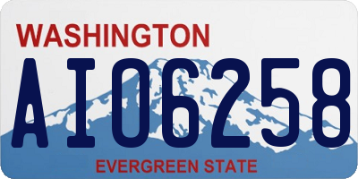 WA license plate AIO6258