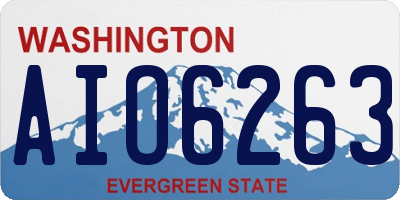 WA license plate AIO6263