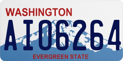 WA license plate AIO6264