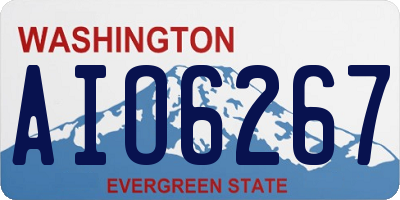 WA license plate AIO6267