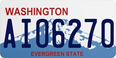 WA license plate AIO6270