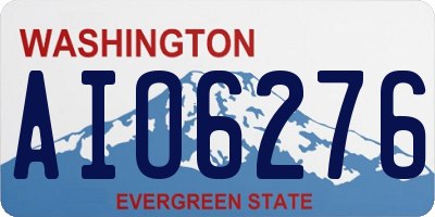 WA license plate AIO6276