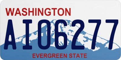 WA license plate AIO6277