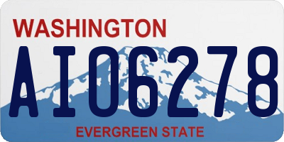 WA license plate AIO6278