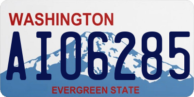 WA license plate AIO6285