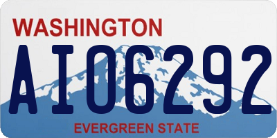 WA license plate AIO6292