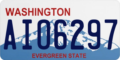 WA license plate AIO6297