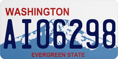 WA license plate AIO6298