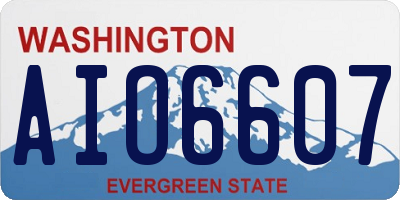 WA license plate AIO6607